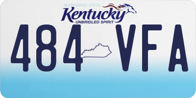 KY license plate 484VFA