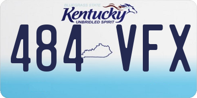 KY license plate 484VFX