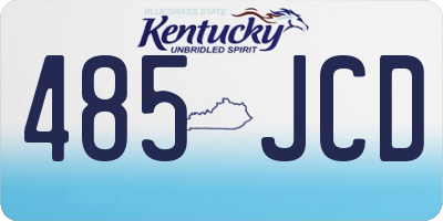 KY license plate 485JCD