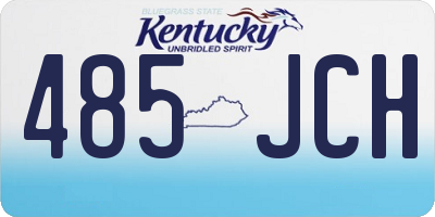 KY license plate 485JCH