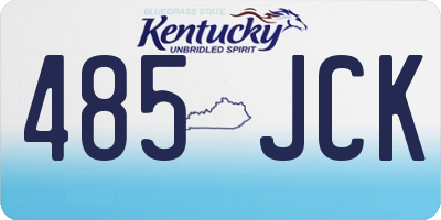 KY license plate 485JCK