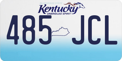 KY license plate 485JCL