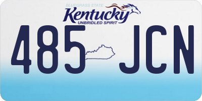 KY license plate 485JCN