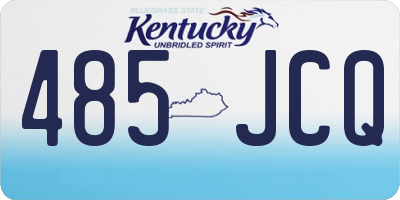 KY license plate 485JCQ