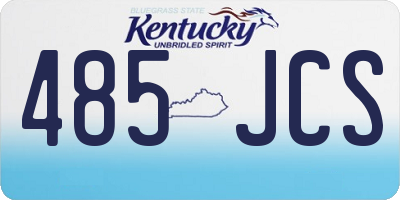 KY license plate 485JCS