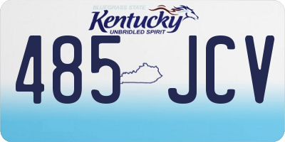 KY license plate 485JCV
