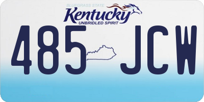 KY license plate 485JCW