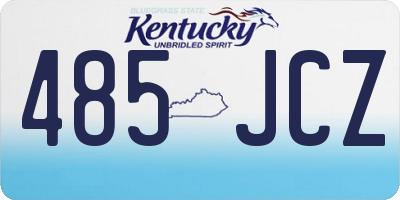 KY license plate 485JCZ