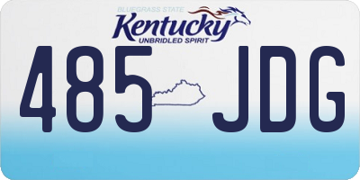 KY license plate 485JDG
