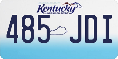 KY license plate 485JDI