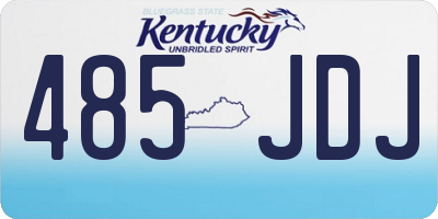 KY license plate 485JDJ