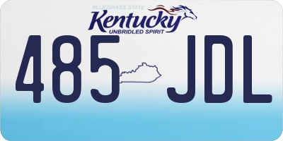 KY license plate 485JDL