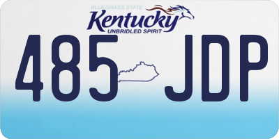 KY license plate 485JDP