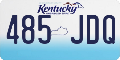 KY license plate 485JDQ