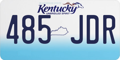 KY license plate 485JDR