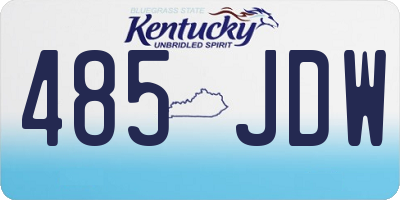 KY license plate 485JDW