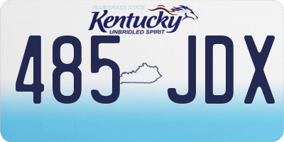 KY license plate 485JDX