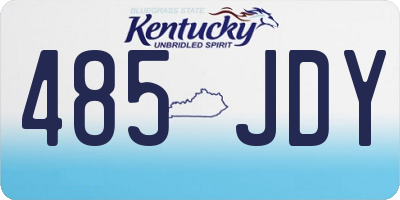 KY license plate 485JDY