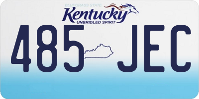 KY license plate 485JEC