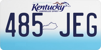 KY license plate 485JEG