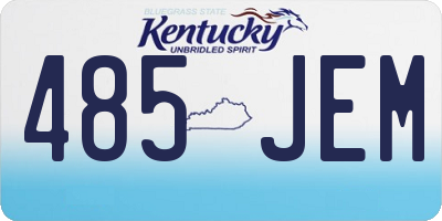 KY license plate 485JEM