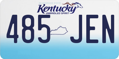 KY license plate 485JEN