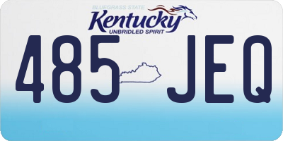 KY license plate 485JEQ