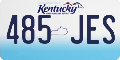 KY license plate 485JES
