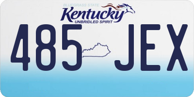 KY license plate 485JEX