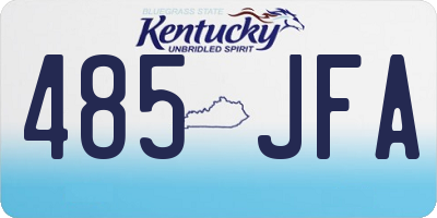 KY license plate 485JFA