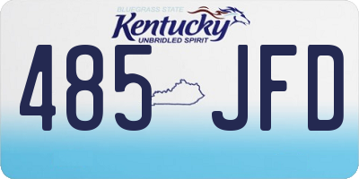 KY license plate 485JFD
