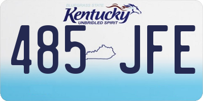 KY license plate 485JFE