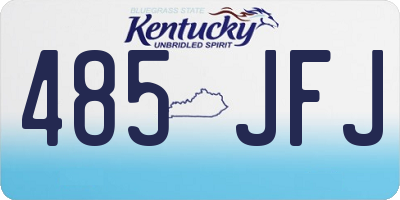 KY license plate 485JFJ