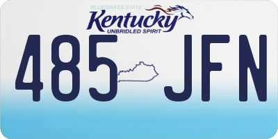 KY license plate 485JFN