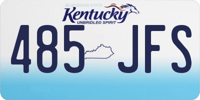KY license plate 485JFS