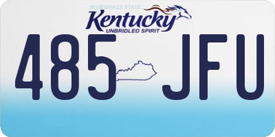 KY license plate 485JFU