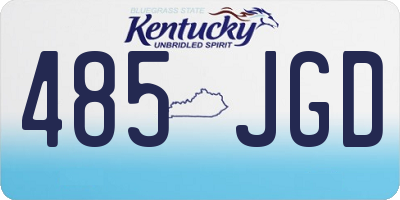 KY license plate 485JGD