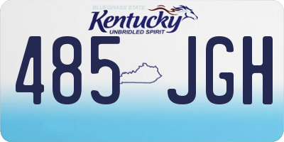 KY license plate 485JGH