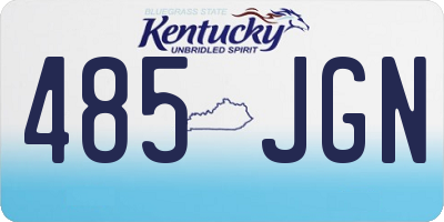 KY license plate 485JGN