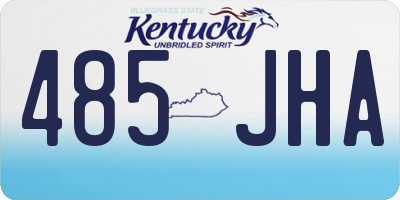 KY license plate 485JHA