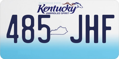 KY license plate 485JHF