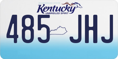 KY license plate 485JHJ