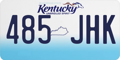 KY license plate 485JHK