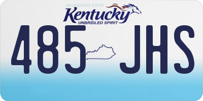 KY license plate 485JHS