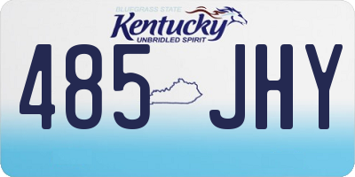 KY license plate 485JHY