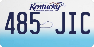 KY license plate 485JIC