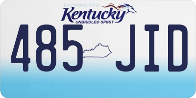 KY license plate 485JID