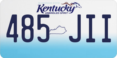 KY license plate 485JII