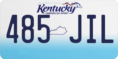 KY license plate 485JIL