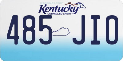 KY license plate 485JIO